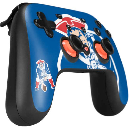 NFL New England Patriots Retro Logo Google Stadia Controller Skin